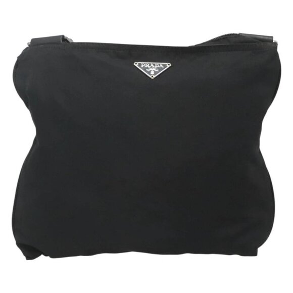 PRADA Shoulder Bag Nylon Black Silver Auth - Picture 11 of 16